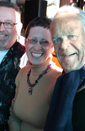 Mike & Georgia with world famous Jazz Violinist from Denmark, Sven Asmussen